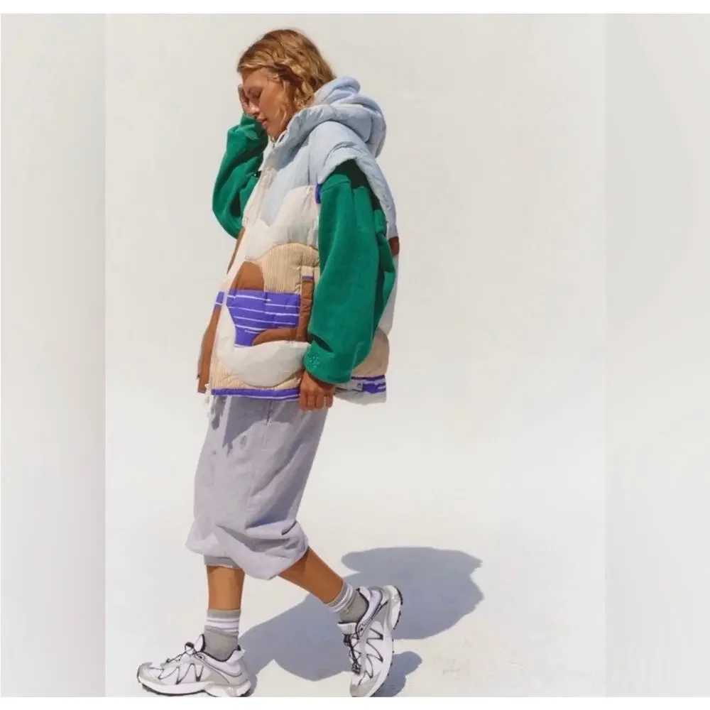 NWT Free People "In A Bubble” Conversational Quilted Vest Sz. L - Picture 4 of 4